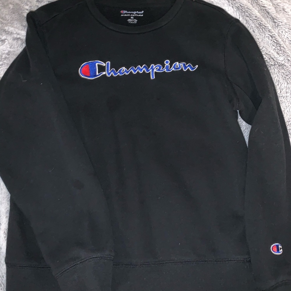 Black Champion Crewneck